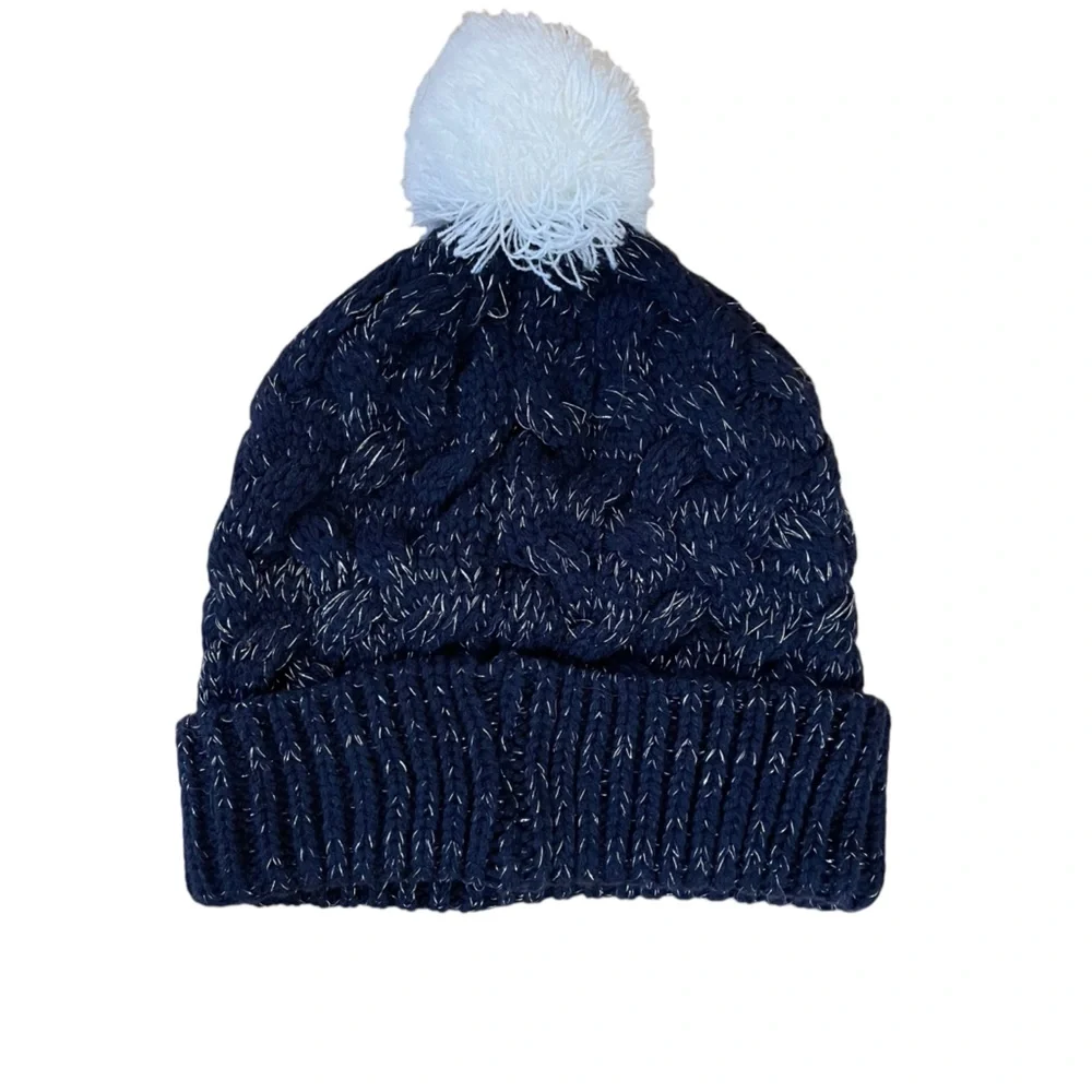 New England Patriots ‘47 Women’s Fiona Logo Cuffed Knit Pom hat Sparkle